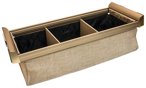 Häfele 807.77.922 TAG - Divided Deep Drawer, ENGAGE, Matte gold with beach fabric, 24" width