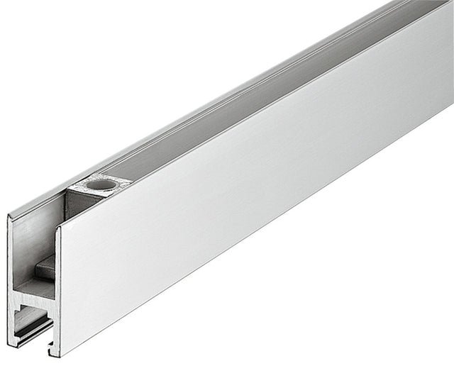 Häfele 981.00.252 Top Door Rail, Ⓛ, For tempered glass doors, Matte