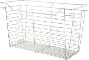 Häfele 547.38.358 Wire Closet Basket, with Full Extension Slides, Black, 16" x 17" x 17", with zinc-plated 16" slides