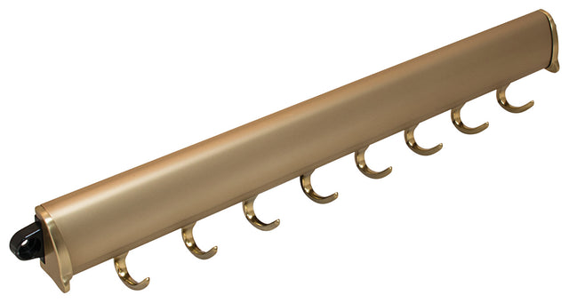 Häfele 807.67.985 TAG - Fixed Accessory Rack, Synergy Elite Collection, 8 Hook, 19 1/4", Matte gold