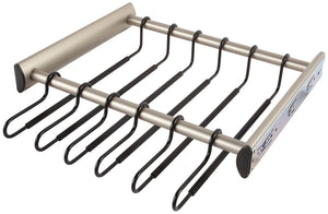 Häfele 805.58.431 TAG - 12 Hanger Pants Rack Pull-out, Synergy Collection, 18" Length, With Full Extension Slide, Black