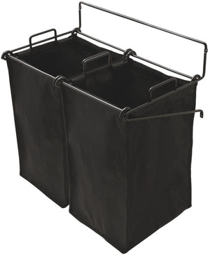 Häfele 547.43.305 TAG - Tilt-Out Hamper, with Removable Black Bag, Synergy Collection, 28 1/8" wide, 1 large bag, 1 small bag