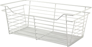 Häfele 547.38.358 Wire Closet Basket, with Full Extension Slides, Black, 16" x 17" x 17", with zinc-plated 16" slides