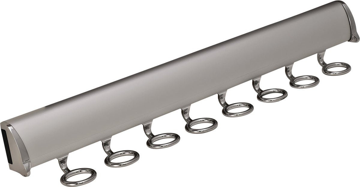 Häfele 807.67.925 TAG - Scarf Rack, Synergy Elite Collection, 8 Hook, 17 7/8", With full extension slide, Matte gold