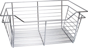 Häfele 547.38.338 Wire Closet Basket, with Full Extension Slides, Black, 14" x 17" x 17", with black 14" slides