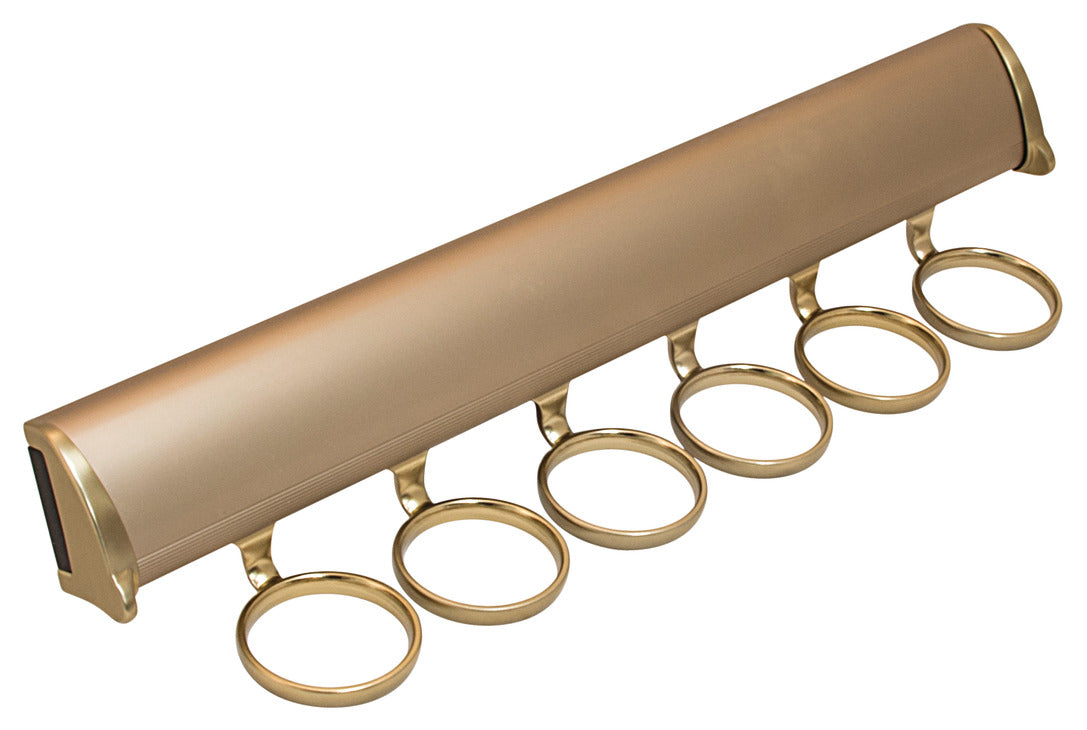 Häfele 807.67.223 TAG - Scarf Rack, Synergy Elite Collection, 6 Hook, 13 7/8", With full extension slide, Polished chrome