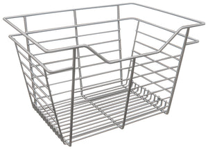 Häfele 547.41.738 Wire Closet Basket, with Full Extension Slides, White, 14" x 29" x 17", with white 14" slides