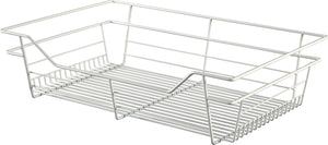 Häfele 547.38.238 Wire Closet Basket, with Full Extension Slides, Chrome-plated, 14" x 17" x 17", with zinc-plated 14" slides