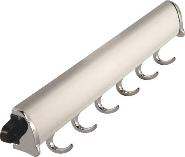 Häfele 807.67.383 TAG - Fixed Accessory Rack, Synergy Elite Collection, 6 Hook, 15 1/4", Slate