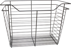 Häfele 547.41.258 Wire Closet Basket, with Full Extension Slides, Chrome-plated, 16" x 29" x 17", with zinc-plated 16" slides