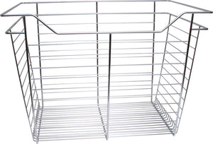Häfele 547.38.812 Wire Closet Basket, with Full Extension Slides, Matte gold (powder-coated), 12" x 17" x 6", with zinc-plated 12" slides