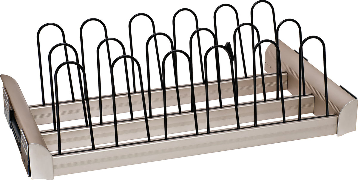 Häfele 807.77.672 TAG - Pull-Out Shoe Organizer, ENGAGE, Matte nickel, 24"