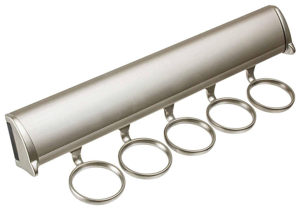 Häfele 807.67.321 TAG - Scarf Rack, Synergy Elite Collection, 5 Hook, 11 7/8", With full extension slide, Slate