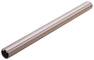Häfele 801.42.466 TAG - Round Closet Rod with Supports, Synergy Elite Collection, Clear protective insert, Matte aluminum, 23 3/4"