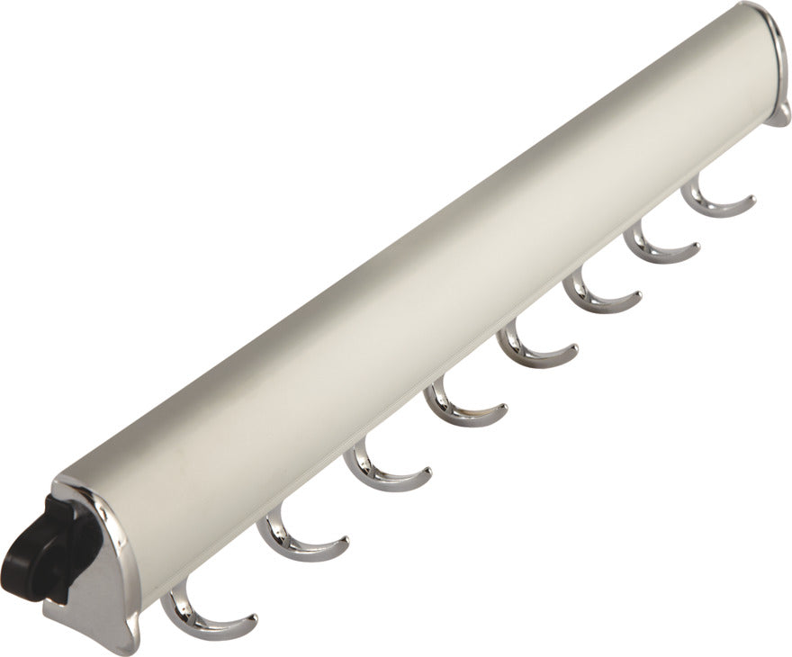 Häfele 807.67.285 TAG - Fixed Accessory Rack, Synergy Elite Collection, 8 Hook, 19 1/4", Polished chrome