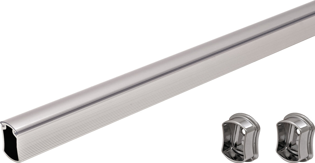 Häfele 801.78.392 TAG - Closet Rod with End Supports, Signature Collection, 23 3/4", slate
