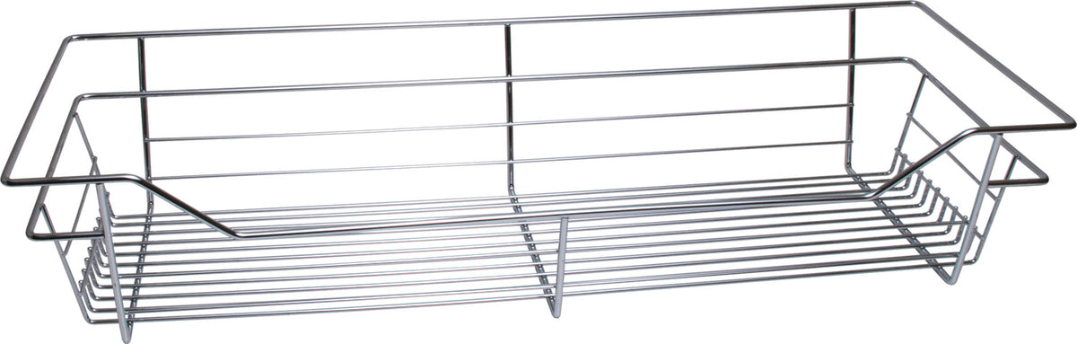 Häfele 547.41.238 Wire Closet Basket, with Full Extension Slides, Chrome-plated, 14" x 29" x 17", with zinc-plated 14" slides