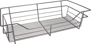 Häfele 547.38.256 Wire Closet Basket, with Full Extension Slides, Chrome-plated, 16" x 17" x 11", with zinc-plated 16" slides