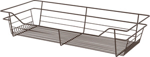 Häfele 547.38.812 Wire Closet Basket, with Full Extension Slides, Matte gold (powder-coated), 12" x 17" x 6", with zinc-plated 12" slides