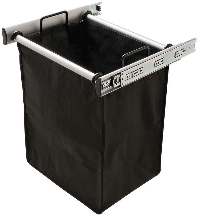 Häfele 807.52.231 TAG - Pull-Out Hamper, with Removable Bags, Synergy Collection, Polished chrome, 18", 1 large bag