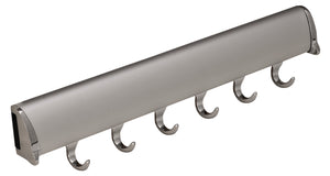 Häfele 807.67.213 TAG - Belt Rack, Synergy Elite Collection, 6 Hook, 13 7/8", With full extension slide, Polished chrome