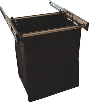 Häfele 807.52.133 TAG - Pull-Out Hamper, with Removable Bags, Synergy Collection, Dark oil-rubbed bronze, 24", 2 small bags