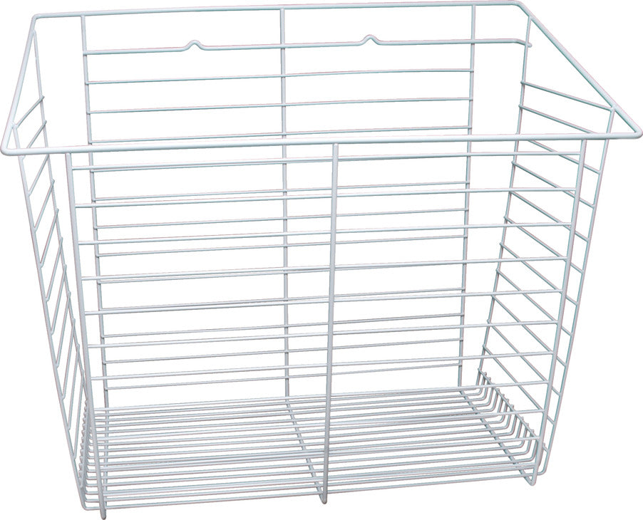 Häfele 547.42.641 Wire Laundry Hamper, Slanted Hook-On, 17" width, 15 7/16" depth, matte nickel