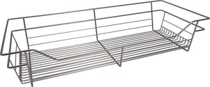 Häfele 547.38.216 Wire Closet Basket, with Full Extension Slides, Chrome-plated, 12" x 17" x 11", with zinc-plated 12" slides