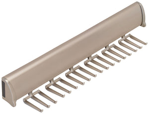 Häfele 807.67.201 TAG - Tie Rack, Synergy Elite Collection, 15 Hook, 11 7/8" Length, With full extension slide, Polished chrome