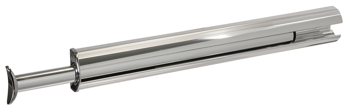 Häfele 808.71.401 TAG - Valet, Synergy Elite Collection, 11 3/4", For clothes hangers and hanging garment bags, matte aluminum with chrome hooks/end caps