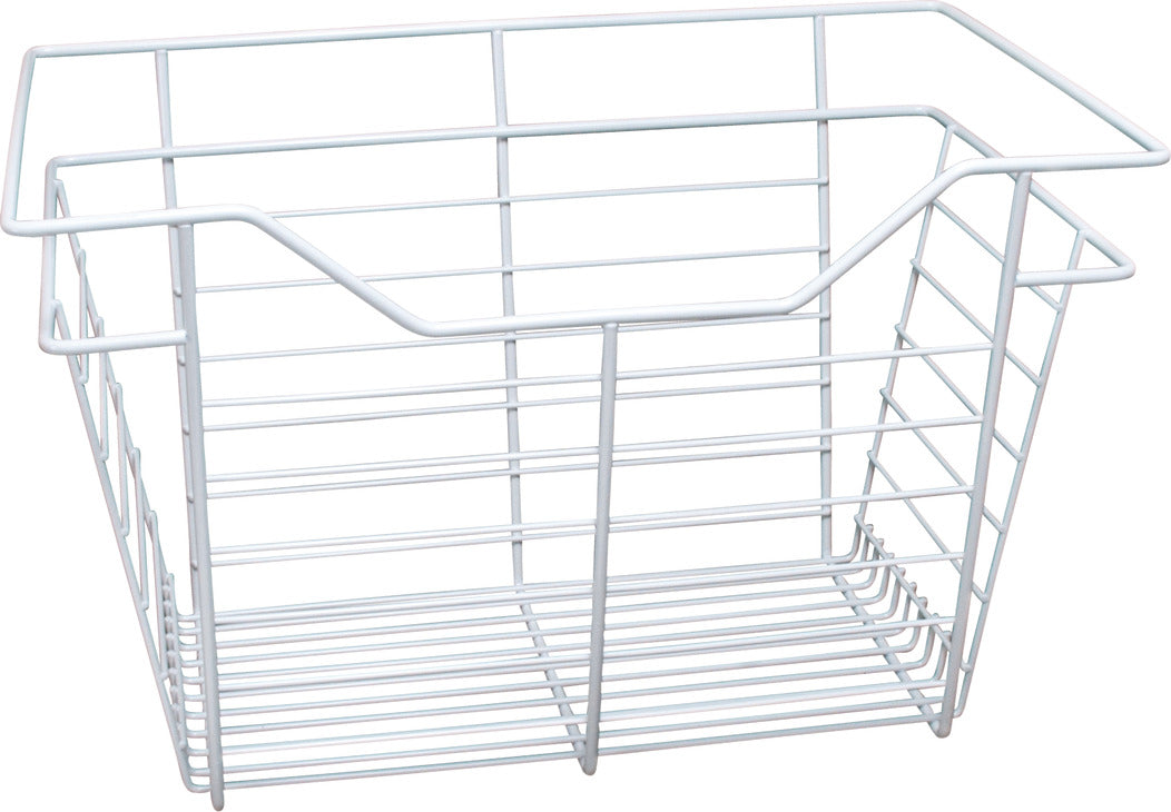 Häfele 547.41.218 Wire Closet Basket, with Full Extension Slides, Chrome-plated, 12" x 29" x 17", with zinc-plated 12" slides