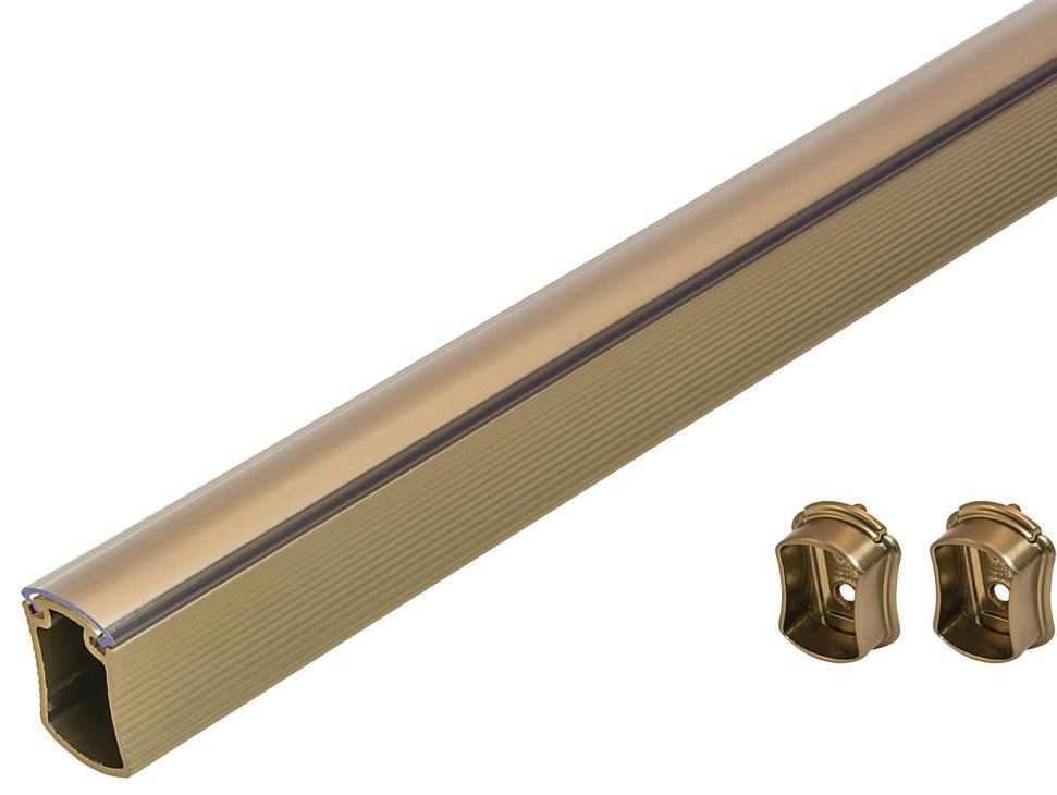 Häfele 801.78.992 TAG - Closet Rod with End Supports, Signature Collection, 23 3/4", Matte gold
