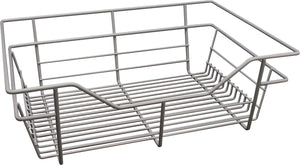 Häfele 547.41.738 Wire Closet Basket, with Full Extension Slides, White, 14" x 29" x 17", with white 14" slides