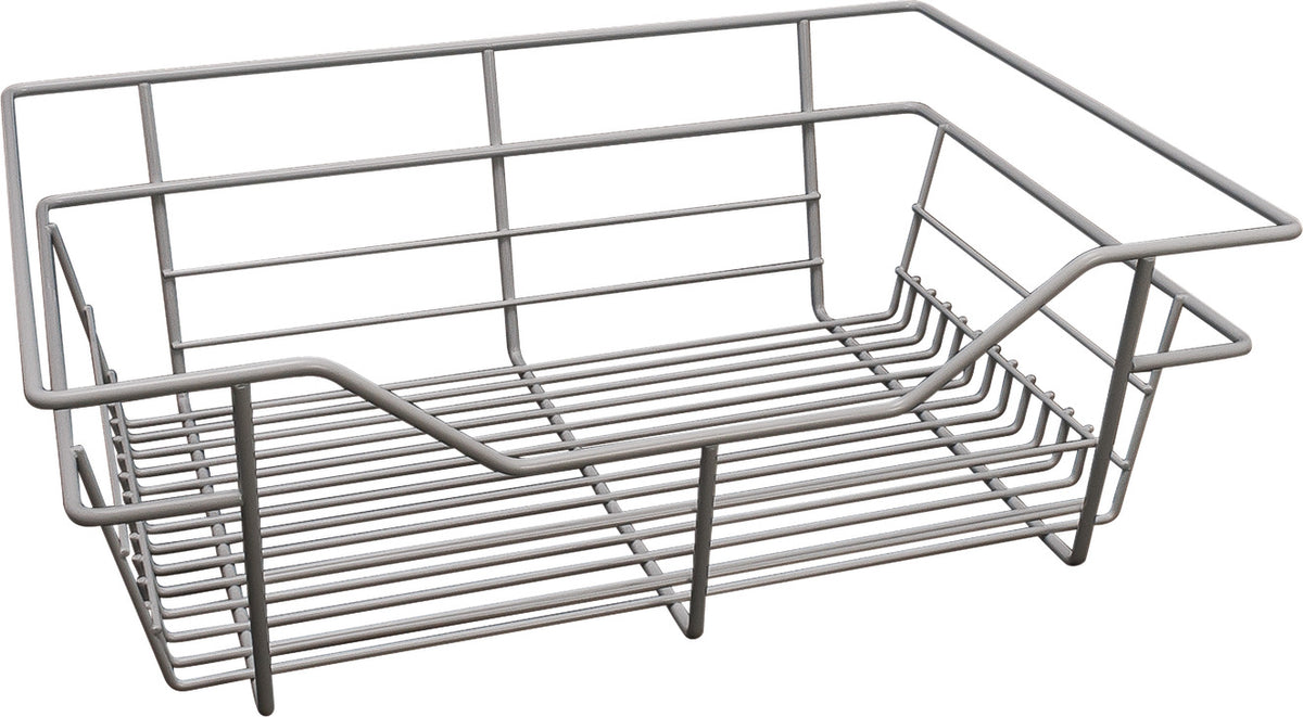 Häfele 547.40.238 Wire Closet Basket, with Full Extension Slides, Chrome-plated, 14" x 23" x 17", with zinc-plated 14" slides