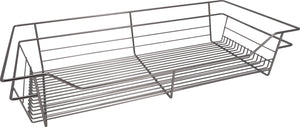 Häfele 547.40.238 Wire Closet Basket, with Full Extension Slides, Chrome-plated, 14" x 23" x 17", with zinc-plated 14" slides