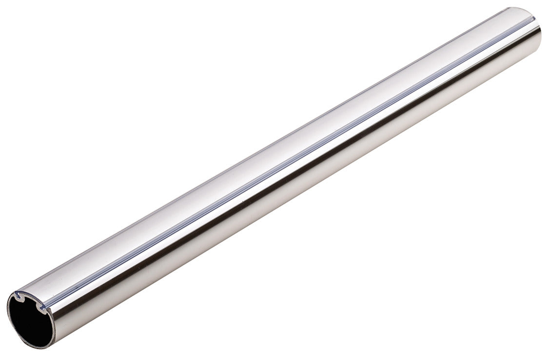 Häfele 801.42.357 TAG - Round Closet Rod with Supports, Synergy Elite Collection, Clear protective insert, Slate, 29 3/4"