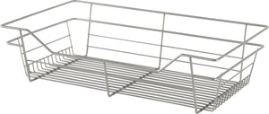Häfele 547.40.638 Wire Closet Basket, with Full Extension Slides, Matte nickel, 14" x 23" x 17", with nickel-plated 14" Slides