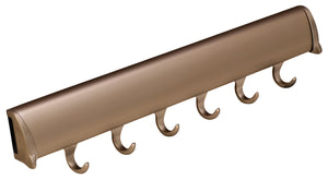 Häfele 807.67.913 TAG - Belt Rack, Synergy Elite Collection, 6 Hook, 13 7/8", With full extension slide, Matte gold