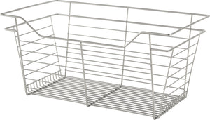 Häfele 547.38.036 Wire Closet Basket, with Full Extension Slides, Gold polished, 14" x 17" x 11", with zinc-plated 14" slides