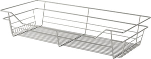 Häfele 547.41.238 Wire Closet Basket, with Full Extension Slides, Chrome-plated, 14" x 29" x 17", with zinc-plated 14" slides