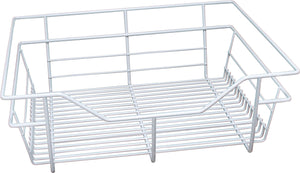 Häfele 547.38.216 Wire Closet Basket, with Full Extension Slides, Chrome-plated, 12" x 17" x 11", with zinc-plated 12" slides