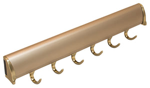 Häfele 807.67.913 TAG - Belt Rack, Synergy Elite Collection, 6 Hook, 13 7/8", With full extension slide, Matte gold