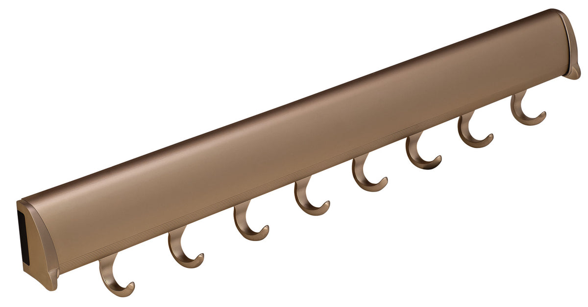 Häfele 807.67.515 TAG - Belt Rack, Synergy Elite Collection, 8 Hook, 17 15/16", With full extension slide, Black