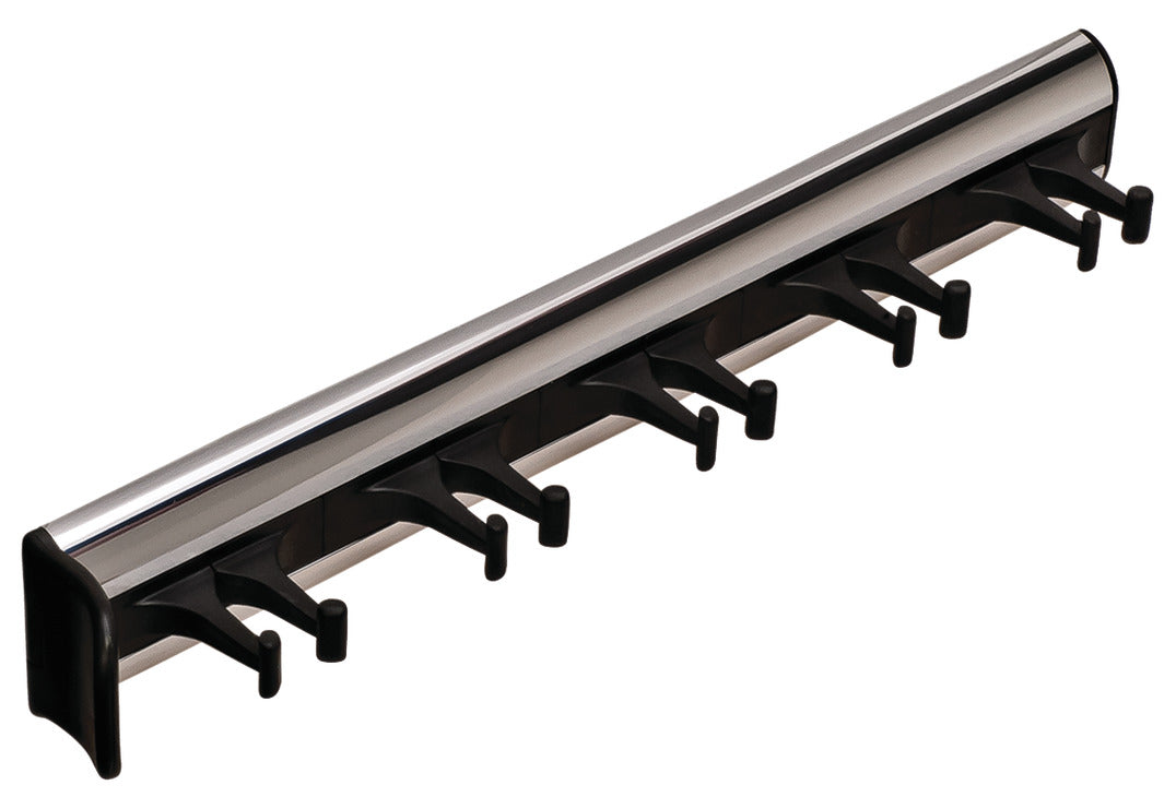 Häfele 807.54.330 TAG - Belt Rack, Synergy Collection, 5 Hook, 11 15/16", With 3/4 extension slide, Black