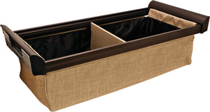 Häfele 807.77.922 TAG - Divided Deep Drawer, ENGAGE, Matte gold with beach fabric, 24" width
