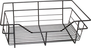 Häfele 547.41.758 Wire Closet Basket, with Full Extension Slides, White, 16" x 29" x 17", with white 16" slides