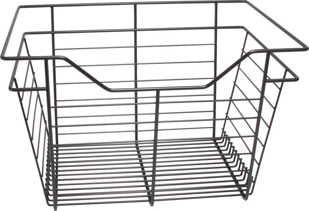 Häfele 547.38.238 Wire Closet Basket, with Full Extension Slides, Chrome-plated, 14" x 17" x 17", with zinc-plated 14" slides