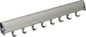 Häfele 807.67.215 TAG - Belt Rack, Synergy Elite Collection, 8 Hook, 17 15/16", With full extension slide, Polished chrome, with chrome hooks and end caps