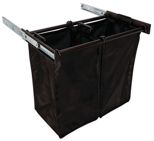 Häfele 807.52.235 TAG - Pull-Out Hamper, with Removable Bags, Synergy Collection, Polished chrome, 30", 1 large bag, 1 small bag