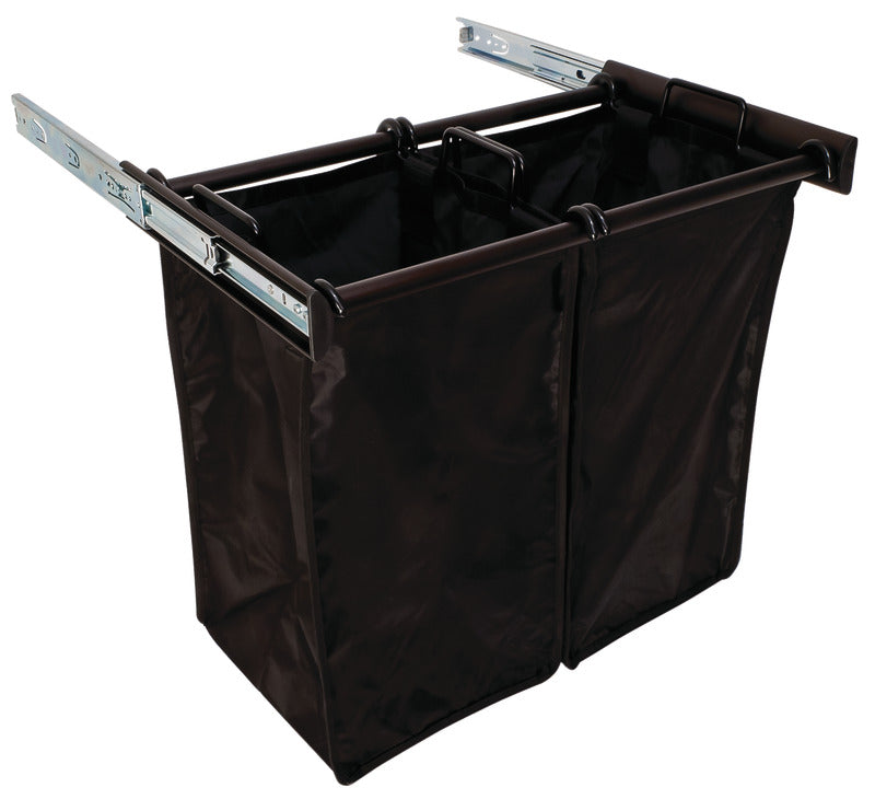 Häfele 807.52.231 TAG - Pull-Out Hamper, with Removable Bags, Synergy Collection, Polished chrome, 18", 1 large bag